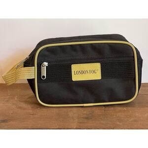London Fog Men’s Toiletries Bag / Shaving Travel 7"x 9" | Black Travel Case